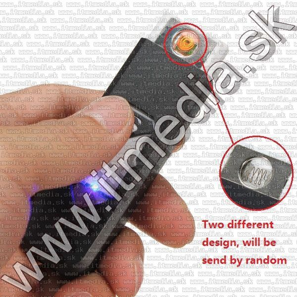 Image of Flameless Electronic Cigarette Lighter USB Rechargeable White-black (IT9767)